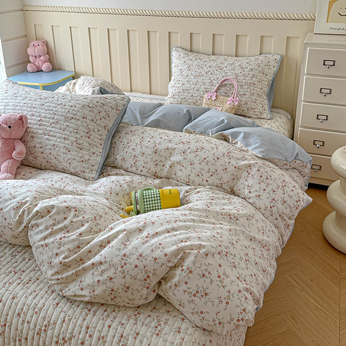 91家纺网 家纺一手货源 找家纺 孑寐家纺 2026新款全棉纯棉四季款床盖四件套 沫汐