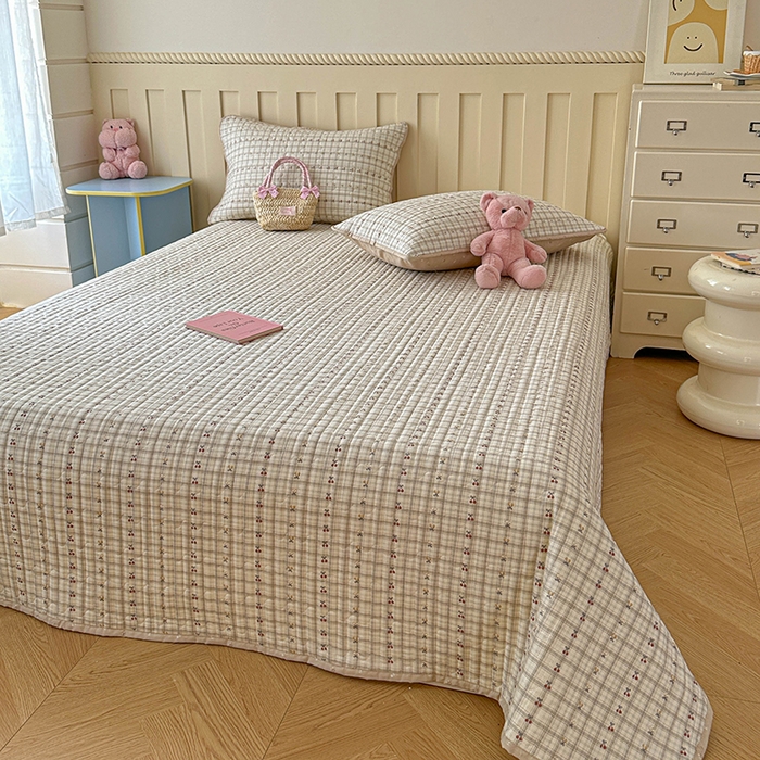 91家纺网 家纺一手货源 找家纺 孑寐家纺 2026新款全棉纯棉四季款床盖四件套 落川樱桃