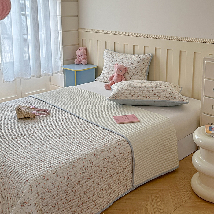 91家纺网 家纺一手货源 找家纺 孑寐家纺 2026新款全棉纯棉四季款床盖四件套 沫汐