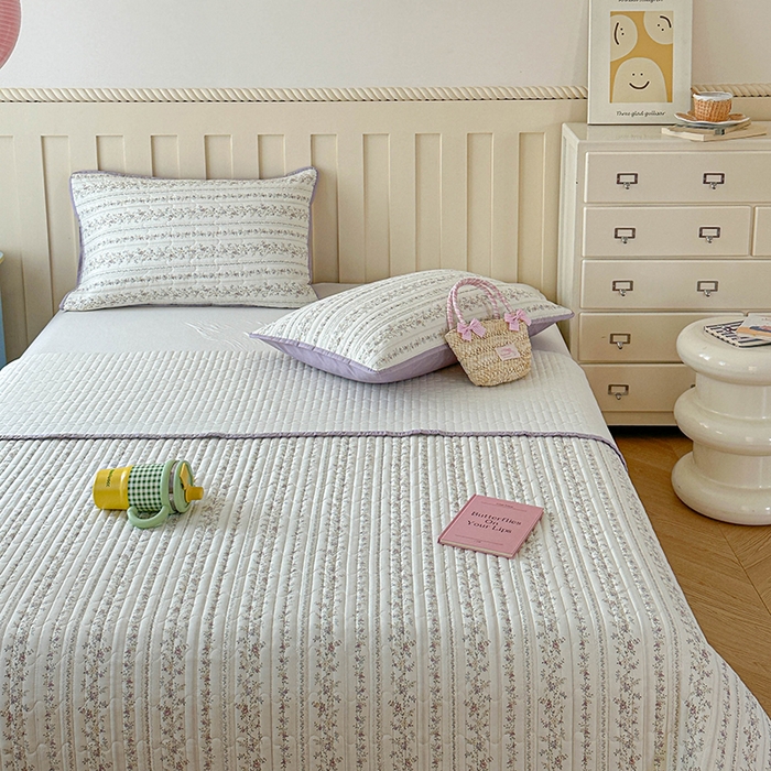 91家纺网 家纺一手货源 找家纺 孑寐家纺 2026新款全棉纯棉四季款床盖四件套 含羞草