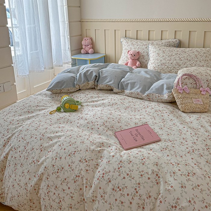 91家纺网 家纺一手货源 找家纺 孑寐家纺 2026新款全棉纯棉四季款床盖四件套 沫汐