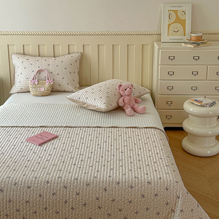 91家纺网 家纺一手货源 找家纺 孑寐家纺 2026新款全棉纯棉四季款床盖四件套 优雅蝴蝶结