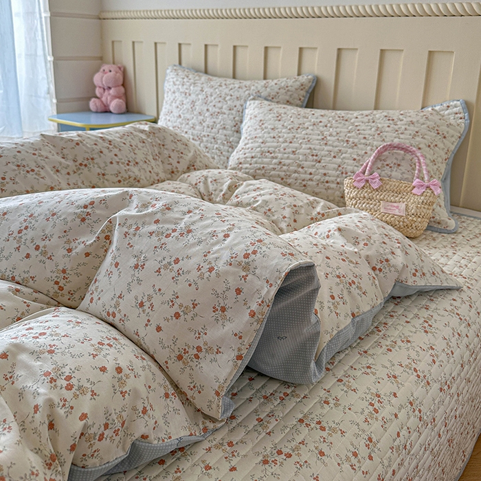 91家纺网 家纺一手货源 找家纺 孑寐家纺 2026新款全棉纯棉四季款床盖四件套 沫汐