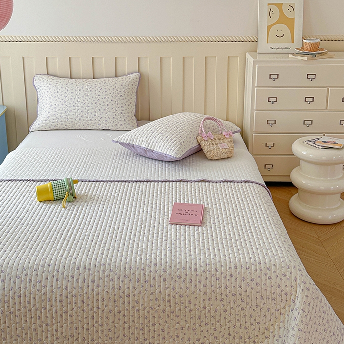 91家纺网 家纺一手货源 找家纺 孑寐家纺 2026新款全棉纯棉四季款床盖四件套 花未央