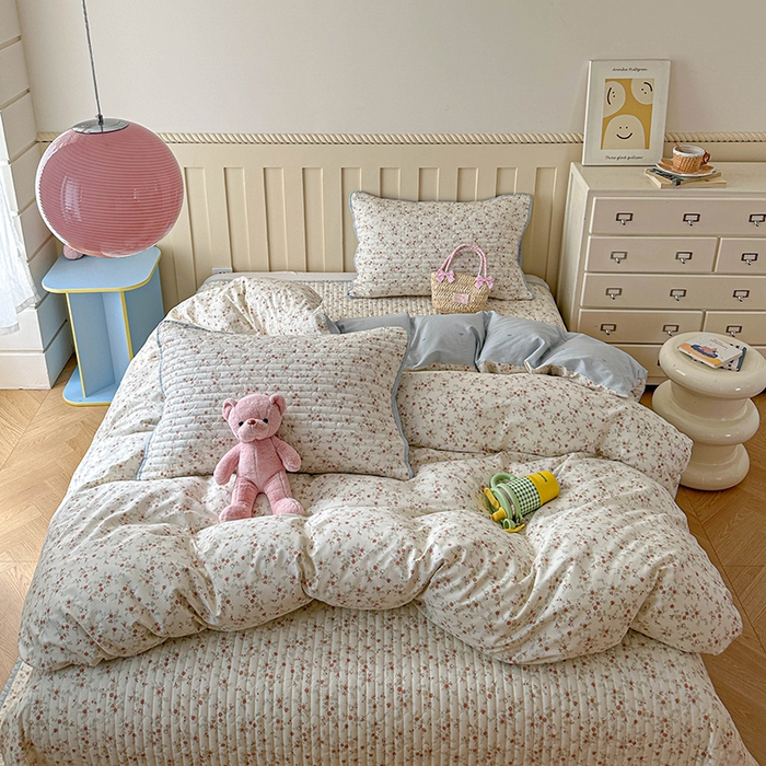 91家纺网 家纺一手货源 找家纺 孑寐家纺 2026新款全棉纯棉四季款床盖四件套 沫汐