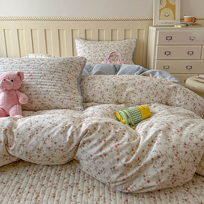 91家纺网 家纺一手货源 找家纺 孑寐家纺 2026新款全棉纯棉四季款床盖四件套 沫汐