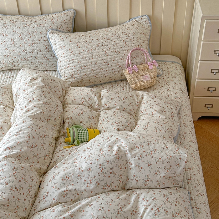 91家纺网 家纺一手货源 找家纺 孑寐家纺 2026新款全棉纯棉四季款床盖四件套 沫汐