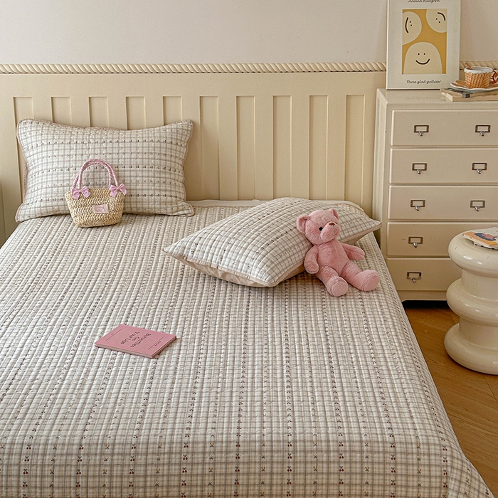 91家纺网 家纺一手货源 找家纺 孑寐家纺 2026新款全棉纯棉四季款床盖四件套 落川樱桃