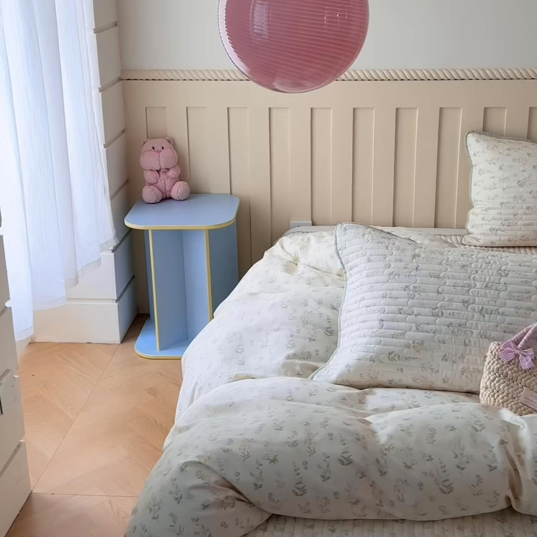 91家纺网 家纺一手货源 找家纺 孑寐家纺 2026新款全棉纯棉四季款床盖四件套 可爱星人