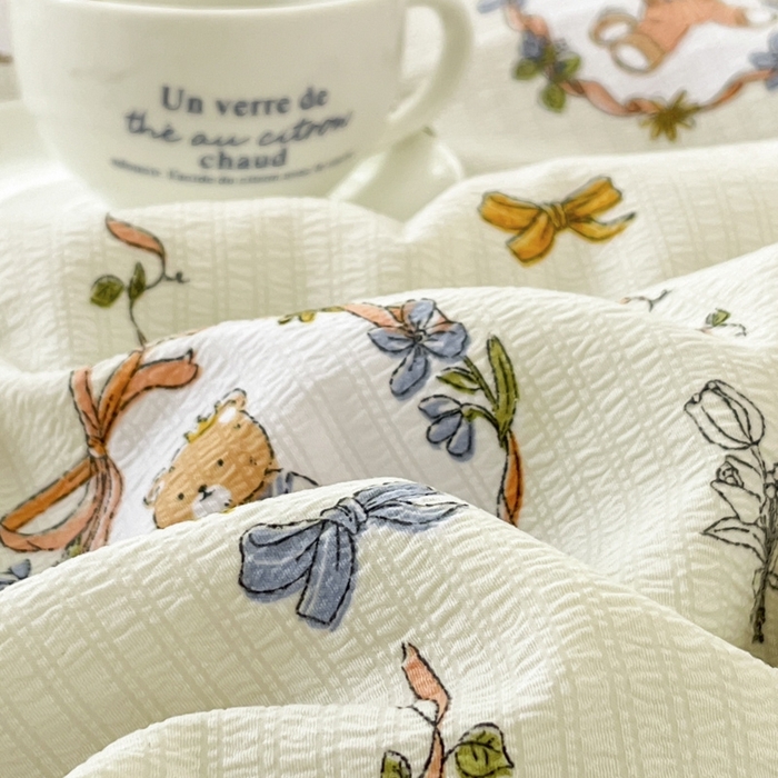 91家纺网 家纺一手货源 找家纺 寐眠 2026新款泡泡纱印花夏被夏凉被空调被 林之趣