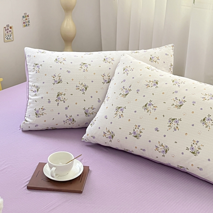 91家纺网 家纺一手货源 找家纺 寐眠 2026新款泡泡纱印花夏被夏凉被空调被 薰衣草