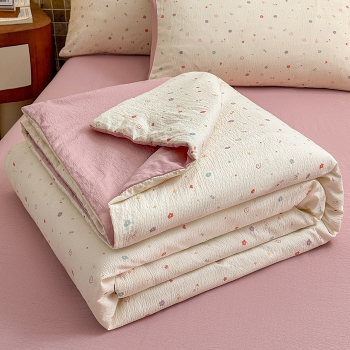 寐眠 2026新款泡泡纱印花夏被夏凉被空调被 彩糖啵啵