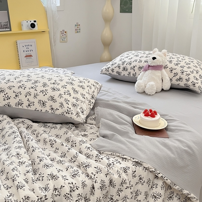 91家纺网 家纺一手货源 找家纺 寐眠 2026新款泡泡纱印花夏被夏凉被空调被 水墨繁花