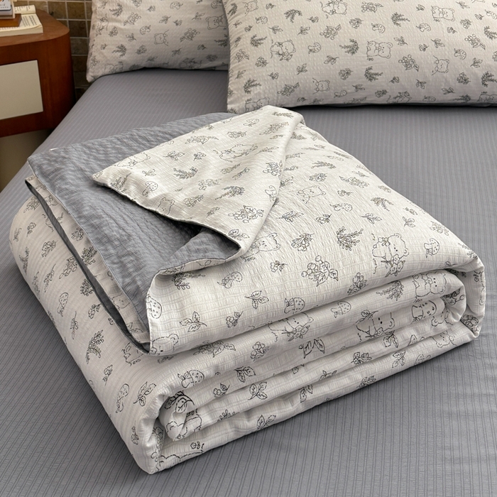 91家纺网 家纺一手货源 找家纺 （总）寐眠 2026新款泡泡纱印花夏被夏凉被空调被