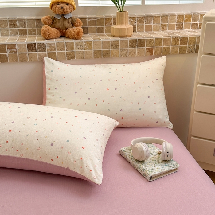 91家纺网 家纺一手货源 找家纺 寐眠 2026新款泡泡纱印花夏被夏凉被空调被 彩糖啵啵