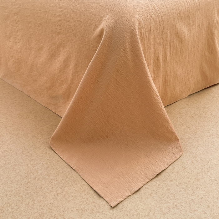 91家纺网 家纺一手货源 找家纺 寐眠 2026新款泡泡纱印花夏被夏凉被空调被 咖格修勾