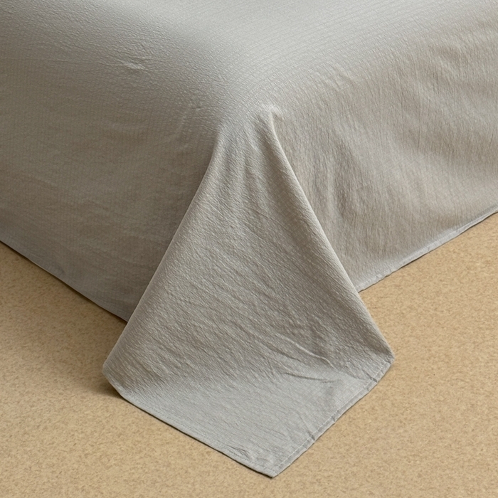 91家纺网 家纺一手货源 找家纺 寐眠 2026新款泡泡纱印花夏被夏凉被空调被 雾灰蝴蝶结