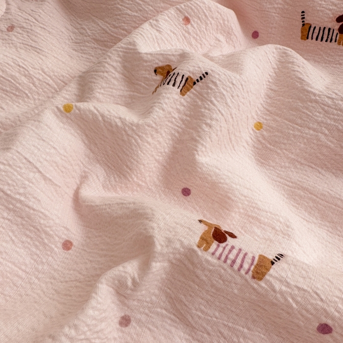 91家纺网 家纺一手货源 找家纺 寐眠 2026新款泡泡纱印花夏被夏凉被空调被 桃气修勾