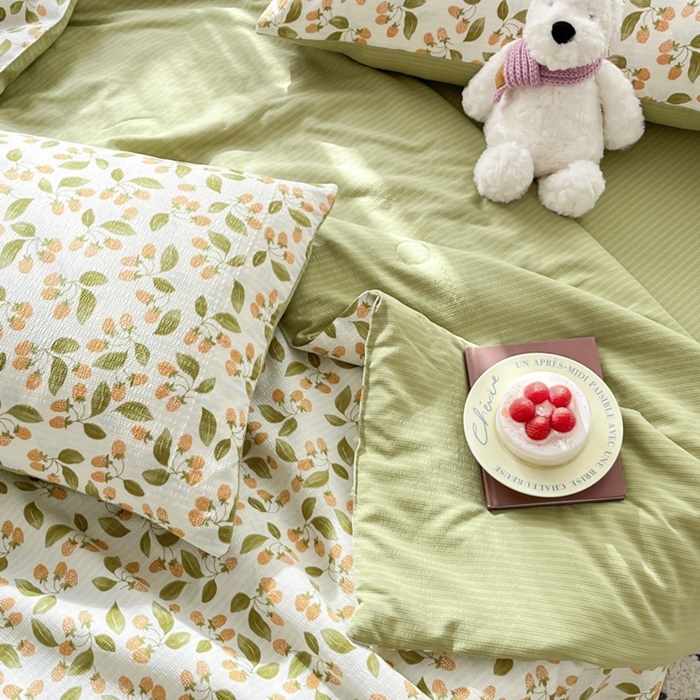 91家纺网 家纺一手货源 找家纺 寐眠 2026新款泡泡纱印花夏被夏凉被空调被 绿氧集