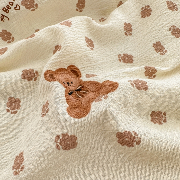 91家纺网 家纺一手货源 找家纺 寐眠 2026新款泡泡纱印花夏被夏凉被空调被 奶泡小熊