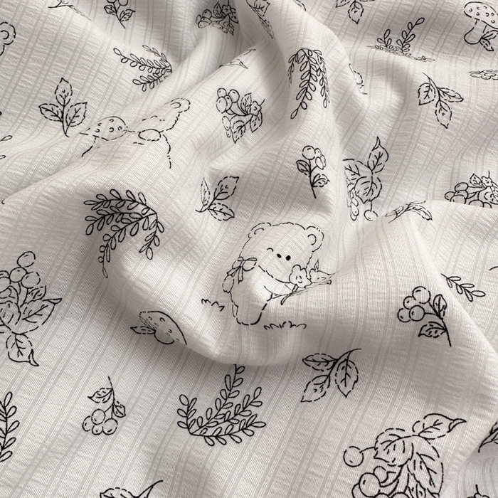 91家纺网 家纺一手货源 找家纺 寐眠 2026新款泡泡纱印花夏被夏凉被空调被 雾林熊团子