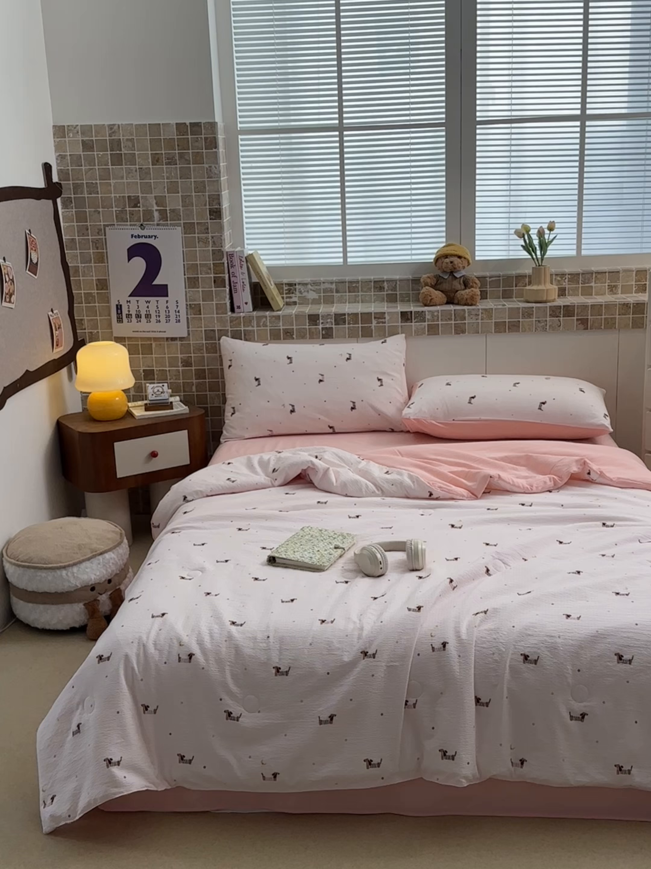 91家纺网 家纺一手货源 找家纺 寐眠 2026新款泡泡纱印花夏被夏凉被空调被 桃气修勾