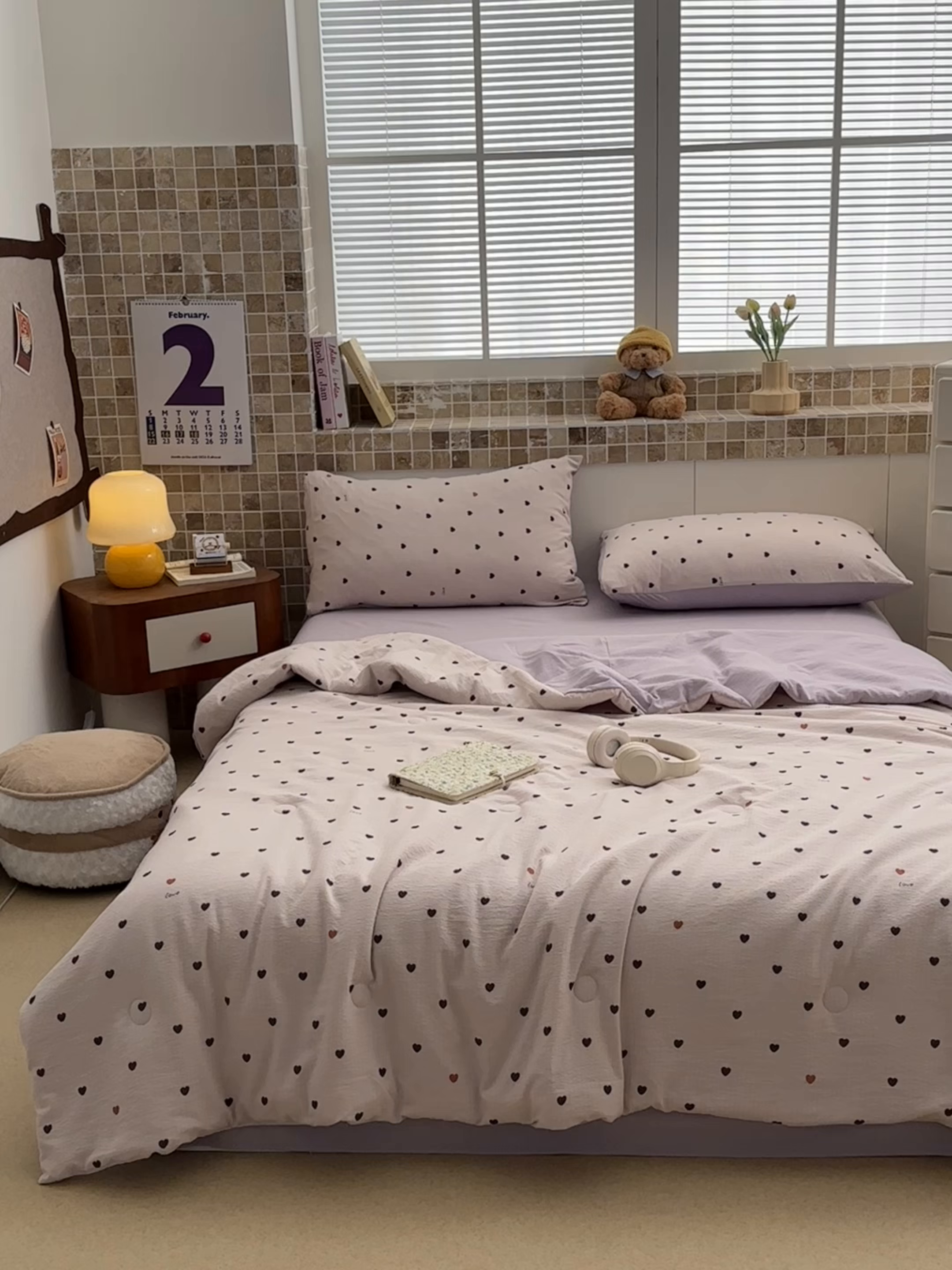 91家纺网 家纺一手货源 找家纺 寐眠 2026新款泡泡纱印花夏被夏凉被空调被 奶紫点点爱