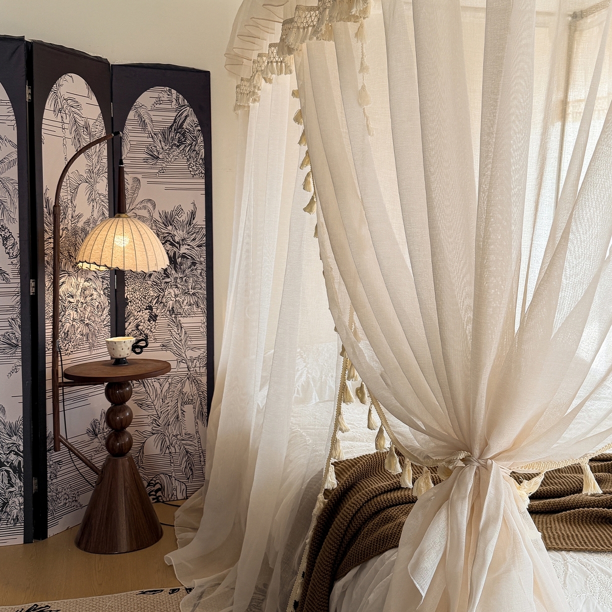 91家纺网 家纺一手货源 找家纺 （总）都市缘蚊帐 2026新款3393安娜多丽棉纱轨道款宫廷蚊帐