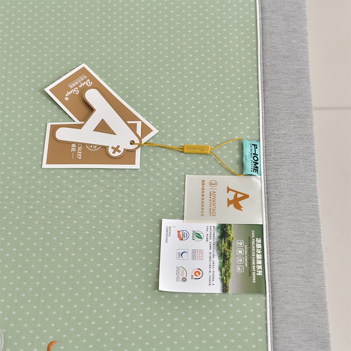 91家纺网 家纺一手货源 找家纺 小牛席业 2026新款加厚款-满天星天鹅刺绣凉感冰丝席系列凉席藤席冰藤席冰丝席竹席草席空调席乳胶席豆豆席 满天星天鹅凉感冰丝席-绿色