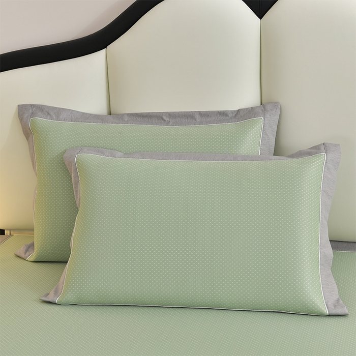 91家纺网 家纺一手货源 找家纺 小牛席业 2026新款加厚款-满天星天鹅刺绣凉感冰丝席系列凉席藤席冰藤席冰丝席竹席草席空调席乳胶席豆豆席 满天星天鹅凉感冰丝席-绿色