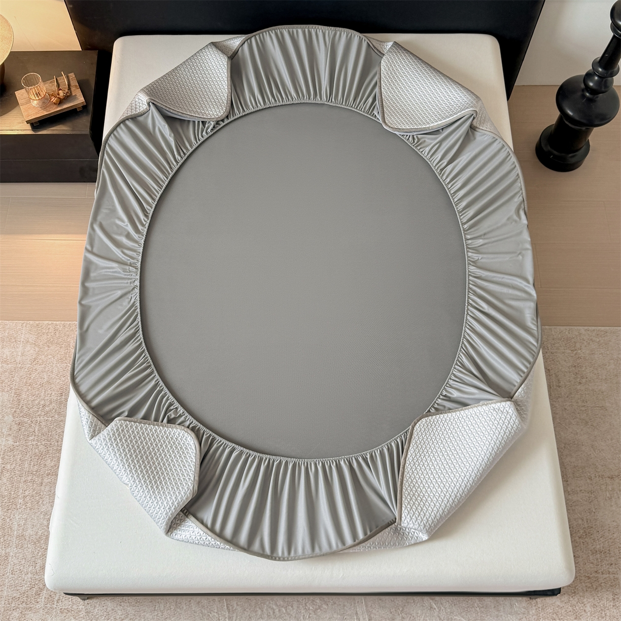 91家纺网 家纺一手货源 找家纺 鑫姿席业 2026新款夏季高端竹席pe藤席空调软席可水洗席子凉席-慕尚M纹 床席款-慕尚M纹-咖