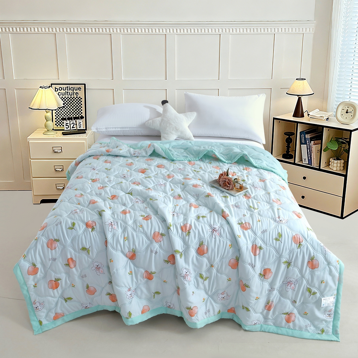 好欣怡 2026新款水洗棉夏被 桃乐