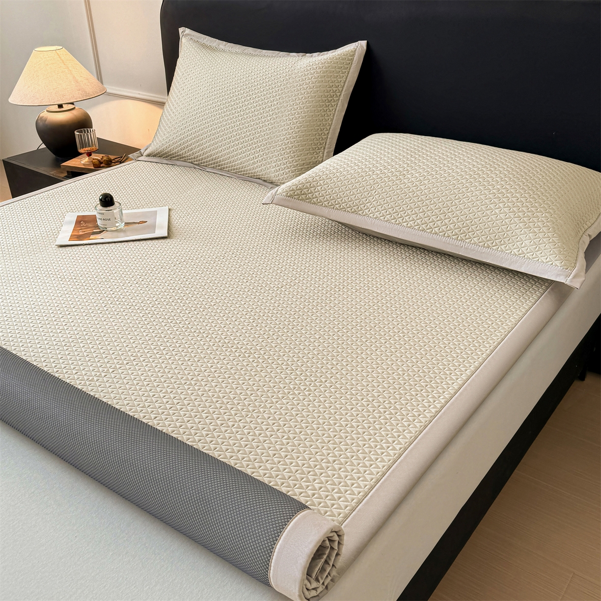 91家纺网 家纺一手货源 找家纺 （总）鑫姿席业 2026新款夏季高端竹席pe藤席空调软席可水洗席子凉席-慕尚M纹