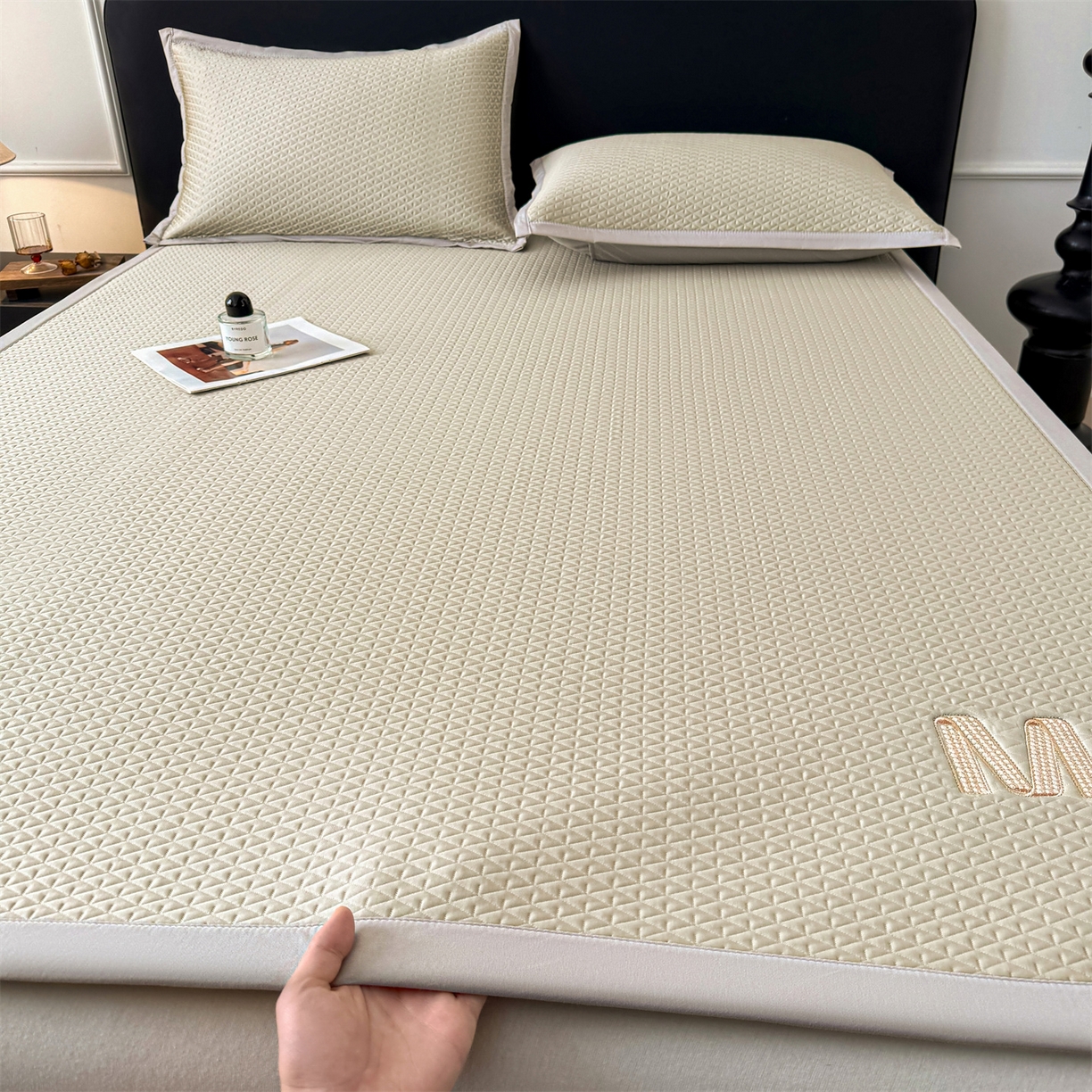 91家纺网 家纺一手货源 找家纺 （总）鑫姿席业 2026新款夏季高端竹席pe藤席空调软席可水洗席子凉席-慕尚M纹