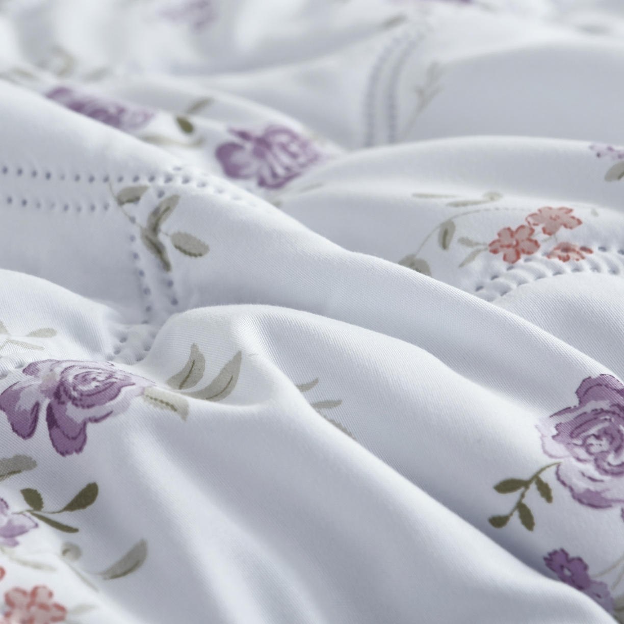 91家纺网 家纺一手货源 找家纺 好欣怡 2026新款水洗棉夏被 紫樱漫