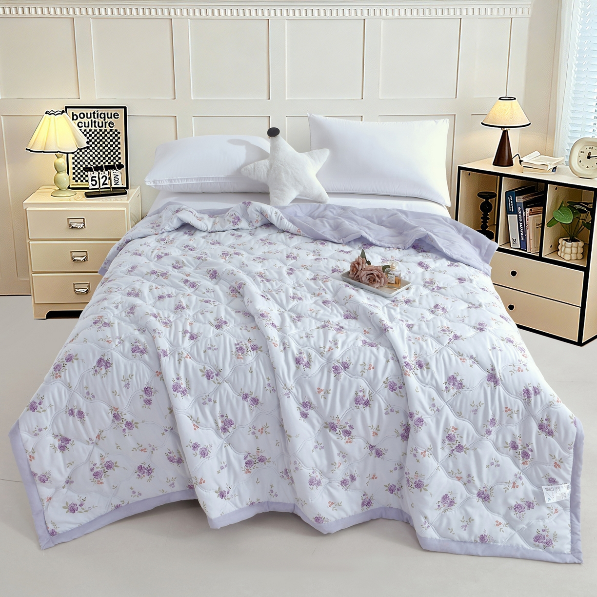 好欣怡 2026新款水洗棉夏被 紫樱漫