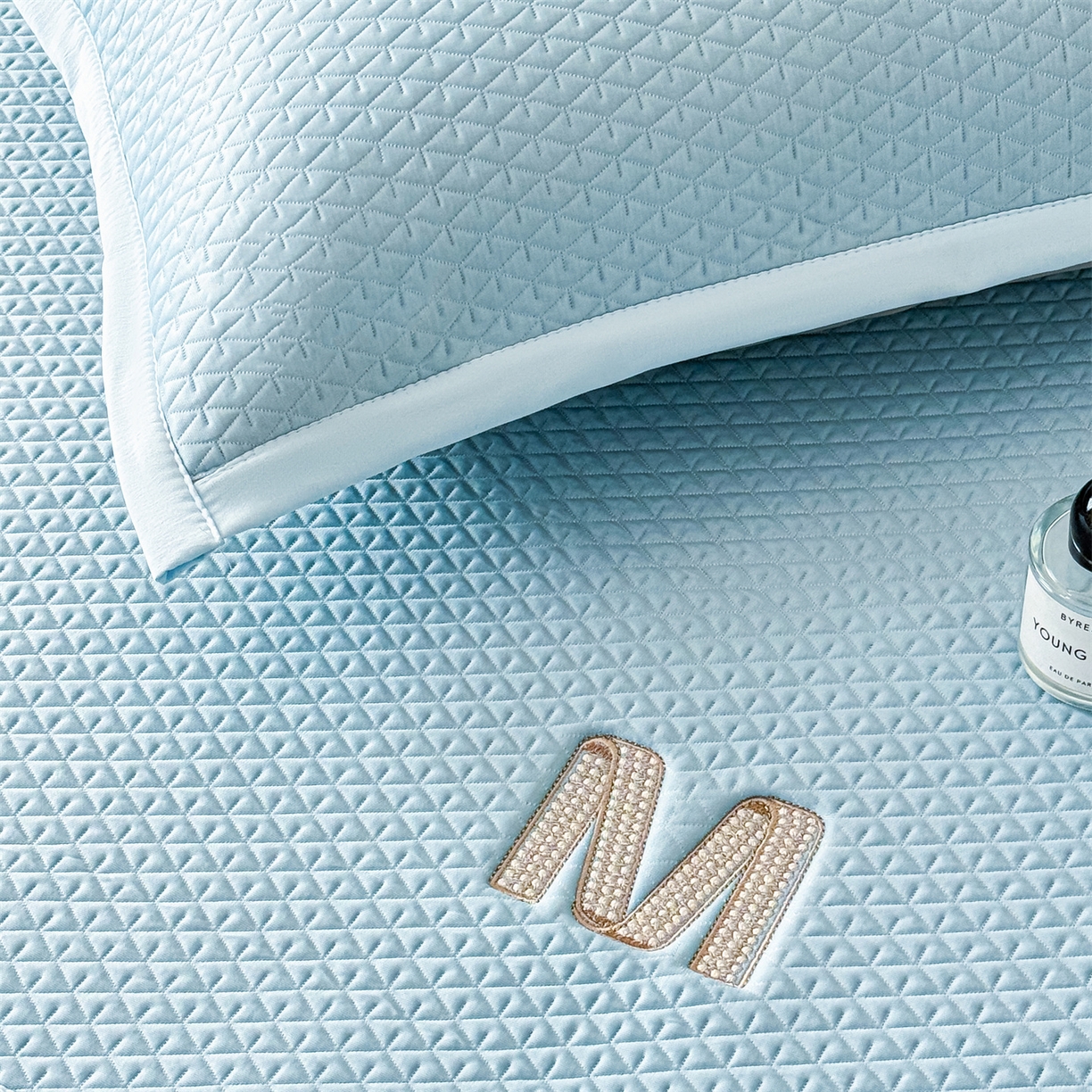 91家纺网 家纺一手货源 找家纺 鑫姿席业 2026新款夏季高端竹席pe藤席空调软席可水洗席子凉席-慕尚M纹 床席款-慕尚M纹-蓝