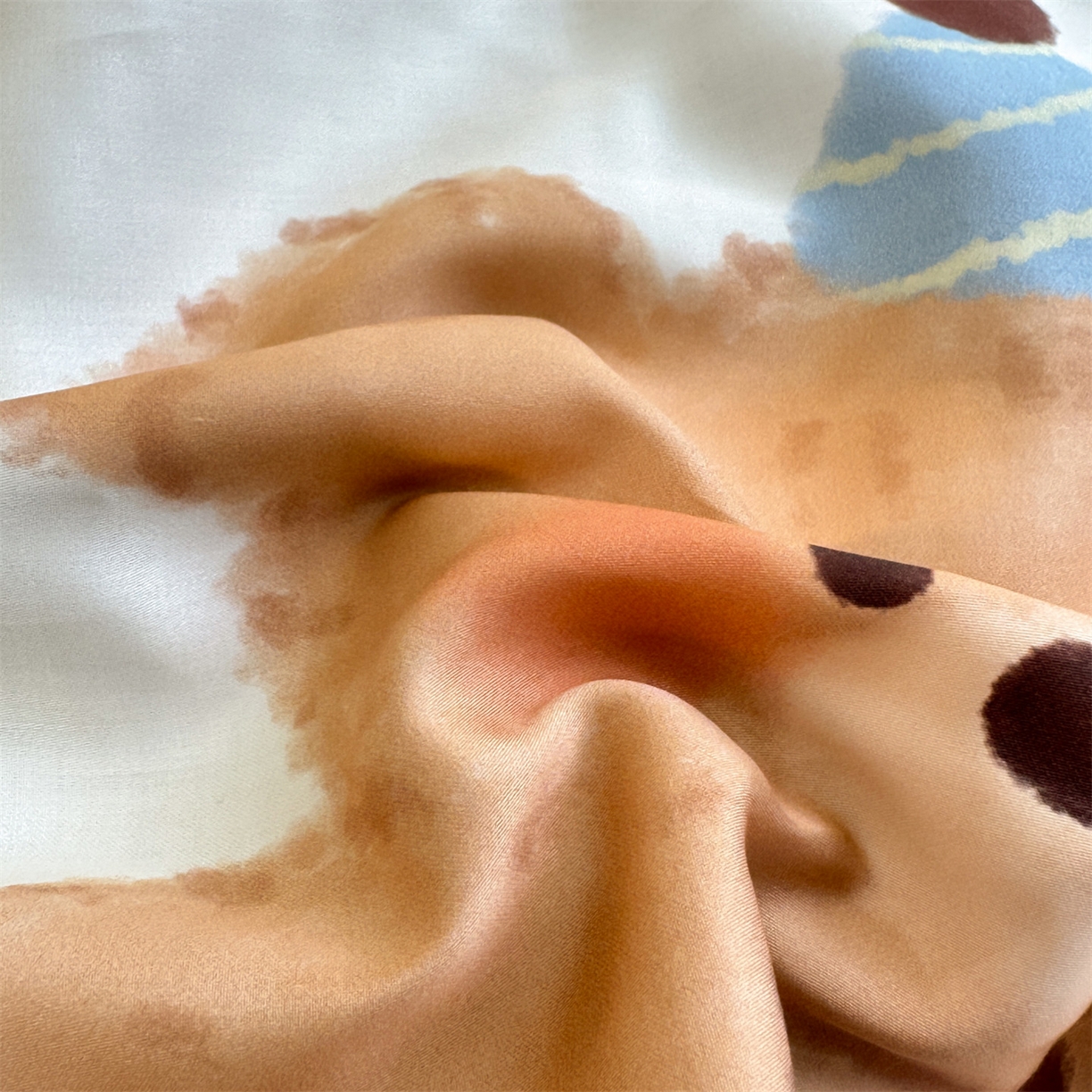 91家纺网 家纺一手货源 找家纺 雯豆家纺 2026新款60支蓝精天丝枕套儿童卡通枕芯定位大版枕头套 天丝-饼干熊