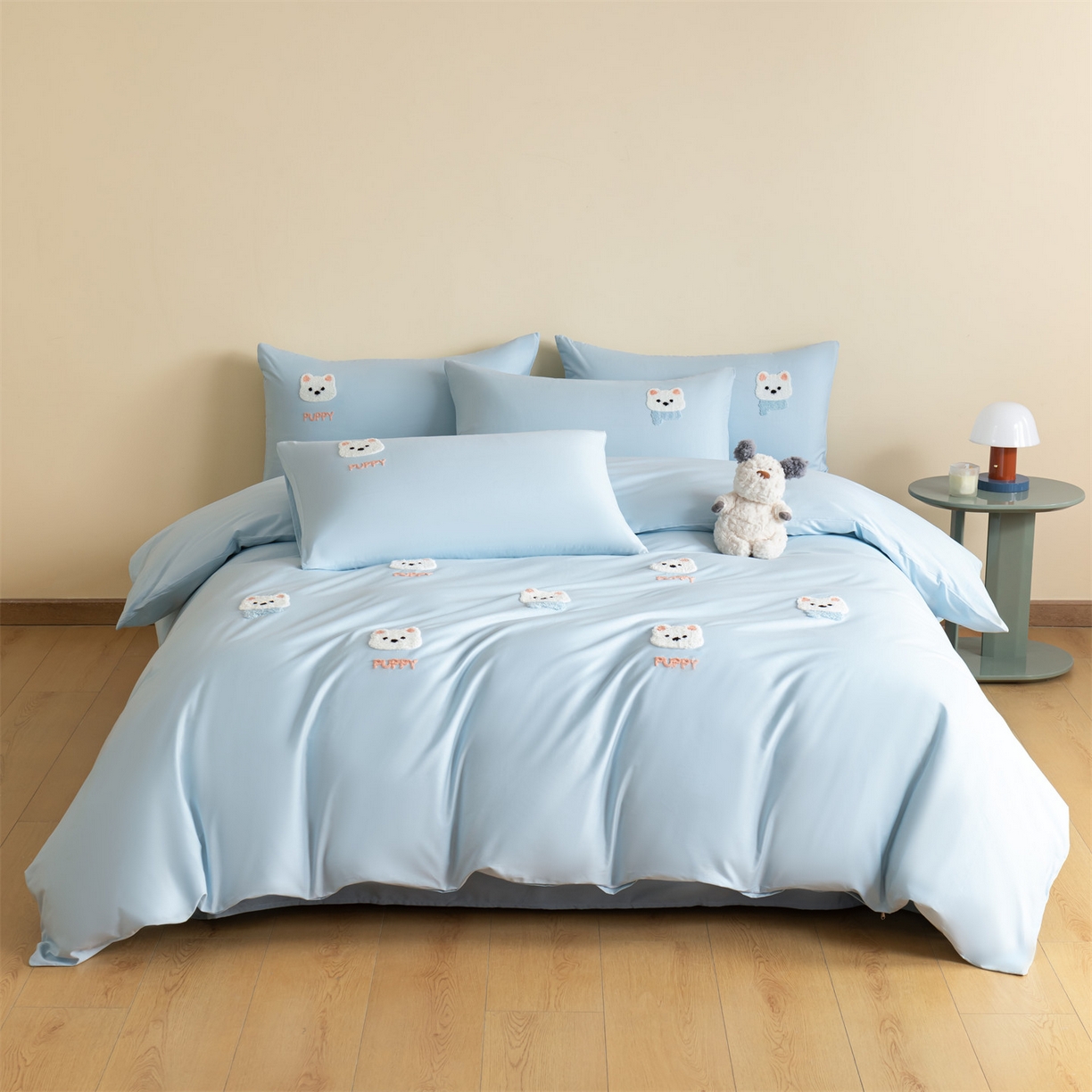 857家居 2026新款全棉毛巾绣四件套 蓝调狗