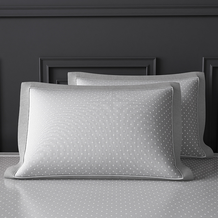 91家纺网 家纺一手货源 找家纺 小牛席业 2026新款加厚款-满天星天鹅刺绣冰丝席系列（床笠款）凉席藤席冰藤席冰丝席竹席草席空调席乳胶席豆豆席 灰色