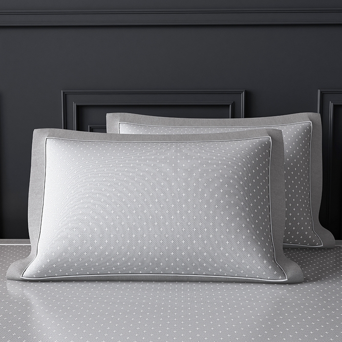 91家纺网 家纺一手货源 找家纺 小牛席业 2026新款加厚款-满天星天鹅刺绣冰丝席系列（床笠款）凉席藤席冰藤席冰丝席竹席草席空调席乳胶席豆豆席 灰色