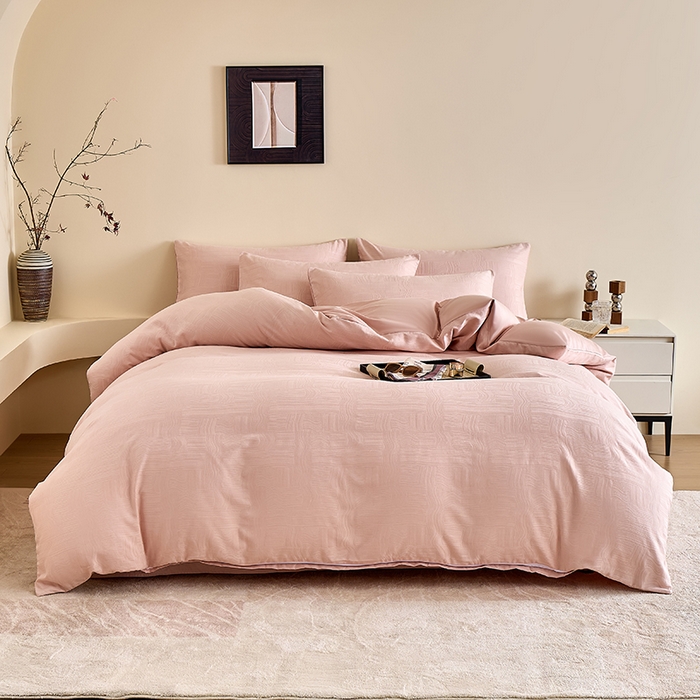 91家纺网 家纺一手货源 找家纺 （总）九沐良品 2026新款A类60支全棉纯棉贡缎大提花四件套