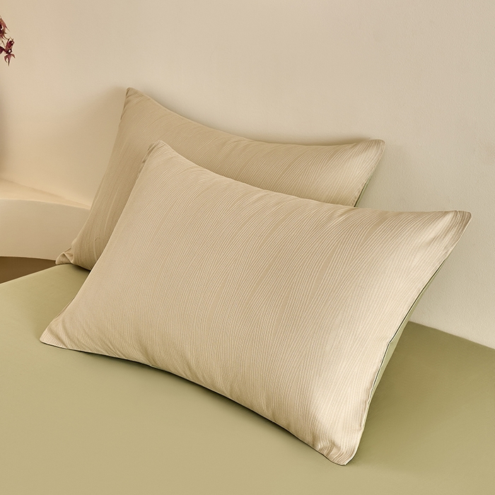 91家纺网 家纺一手货源 找家纺 九沐良品 2026新款A类60支全棉纯棉贡缎大提花四件套 佐冉-绿