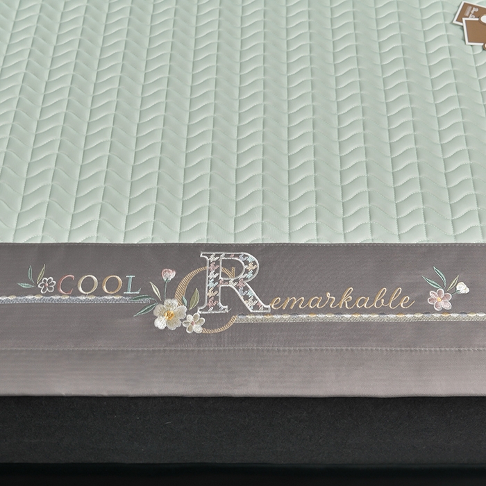 91家纺网 家纺一手货源 找家纺 小牛席业 2026新款CR冷感乳胶席系列凉席藤席冰藤席竹席空调席草席冰丝席豆豆席乳胶席三件套 CR冷感乳胶席系列（水绿）