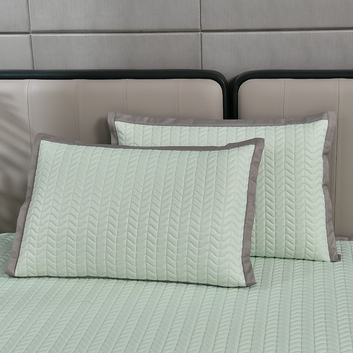 91家纺网 家纺一手货源 找家纺 小牛席业 2026新款CR冷感乳胶席系列凉席藤席冰藤席竹席空调席草席冰丝席豆豆席乳胶席三件套 CR冷感乳胶席系列（水绿）