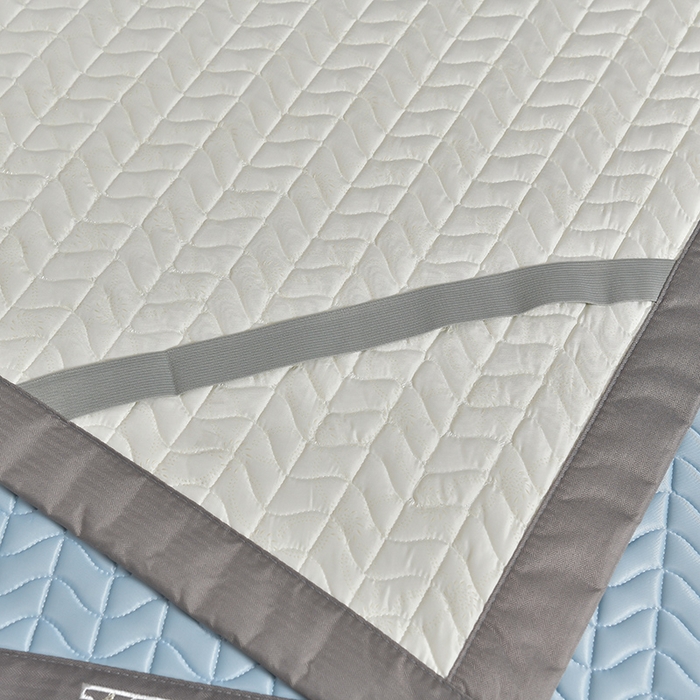 91家纺网 家纺一手货源 找家纺 小牛席业 2026新款CR冷感乳胶席系列凉席藤席冰藤席竹席空调席草席冰丝席豆豆席乳胶席三件套 CR冷感乳胶席系列（冰川蓝）