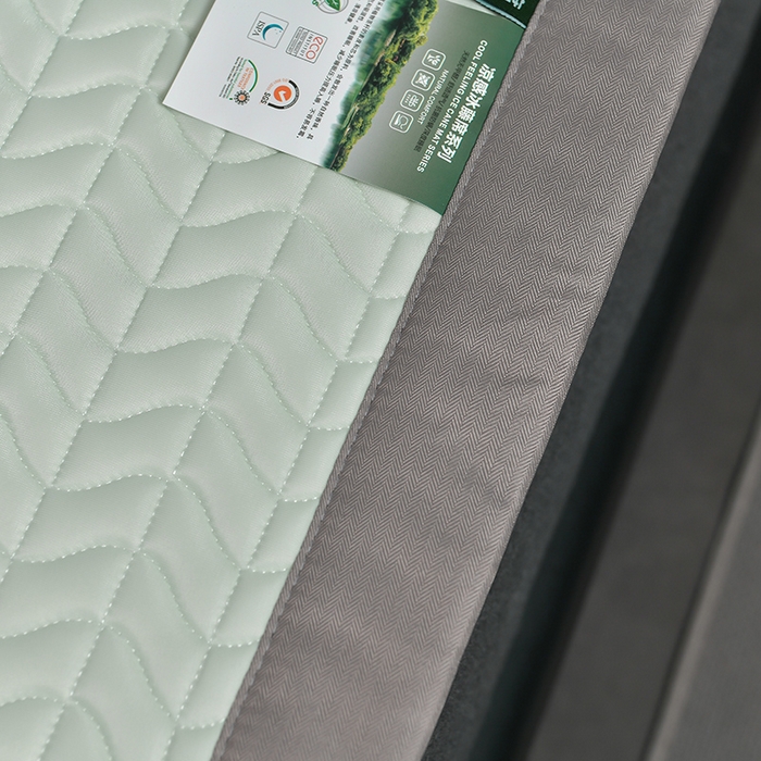 91家纺网 家纺一手货源 找家纺 小牛席业 2026新款CR冷感乳胶席系列凉席藤席冰藤席竹席空调席草席冰丝席豆豆席乳胶席三件套 CR冷感乳胶席系列（水绿）