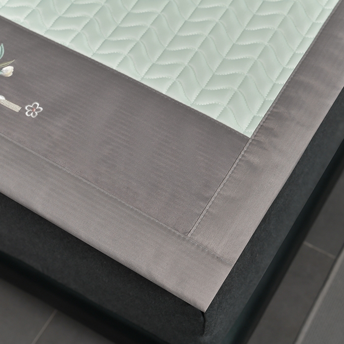 91家纺网 家纺一手货源 找家纺 小牛席业 2026新款CR冷感乳胶席系列凉席藤席冰藤席竹席空调席草席冰丝席豆豆席乳胶席三件套 CR冷感乳胶席系列（水绿）