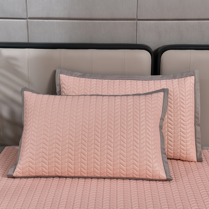 91家纺网 家纺一手货源 找家纺 小牛席业 2026新款CR冷感乳胶席系列凉席藤席冰藤席竹席空调席草席冰丝席豆豆席乳胶席三件套 CR冷感乳胶席系列（豆沙）