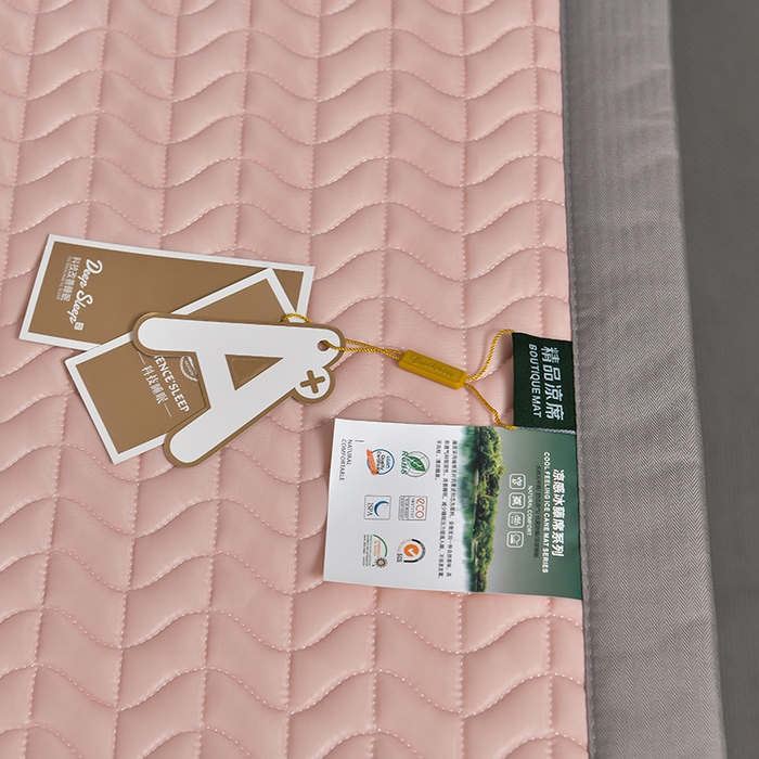 91家纺网 家纺一手货源 找家纺 小牛席业 2026新款CR冷感乳胶席系列凉席藤席冰藤席竹席空调席草席冰丝席豆豆席乳胶席三件套 CR冷感乳胶席系列（豆沙）